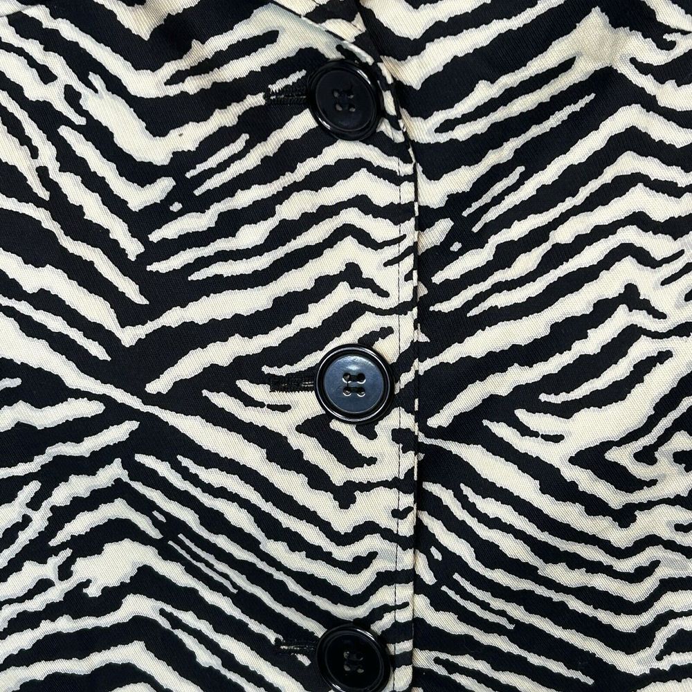 Emma James Jacket Womens Size 8 Black White Zebra Print Coat - Picture 2 of 5